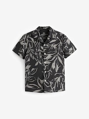 Monochrome Floral Print Shirt (3-16yrs) - Image 1 of 3