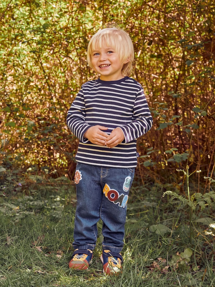 JoJo Maman Bébé Navy Blue Breton Long Sleeved Top - Image 2 of 7 JoJo Maman Bébé Navy Blue Breton Long Sleeved Top - Image 2 of 7