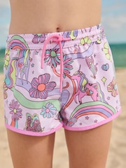 pinkes Einhorn - Schnell trocknende Strandshorts - Bild 4 von 6