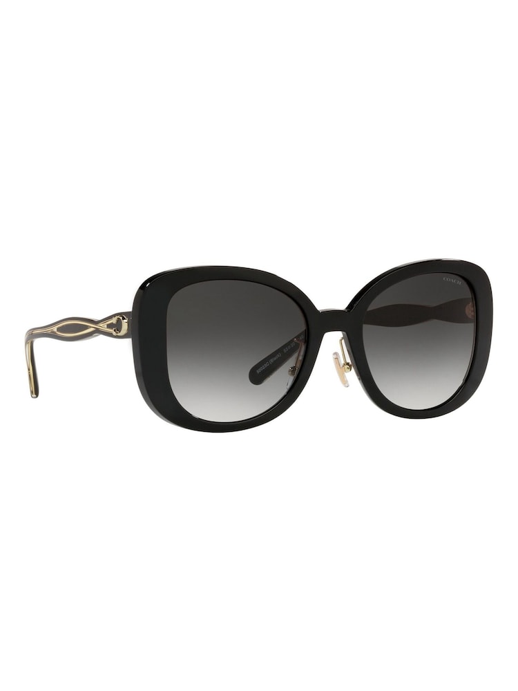 COACH Black Oversized C7995 Sunglasses - Image 1 of 12