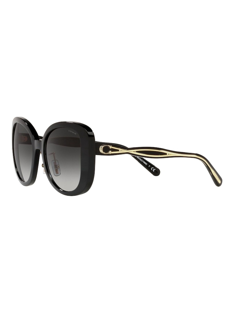 COACH Black Oversized C7995 Sunglasses - Image 10 of 12