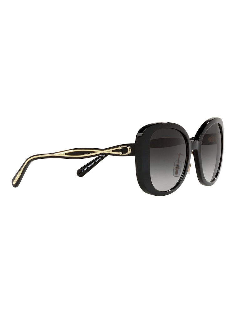 COACH Black Oversized C7995 Sunglasses - Image 8 of 12
