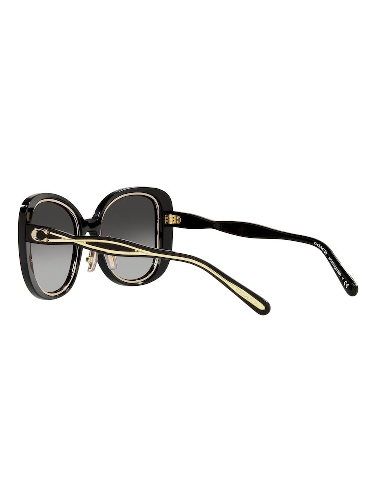 COACH Black Oversized C7995 Sunglasses - Image 9 of 12