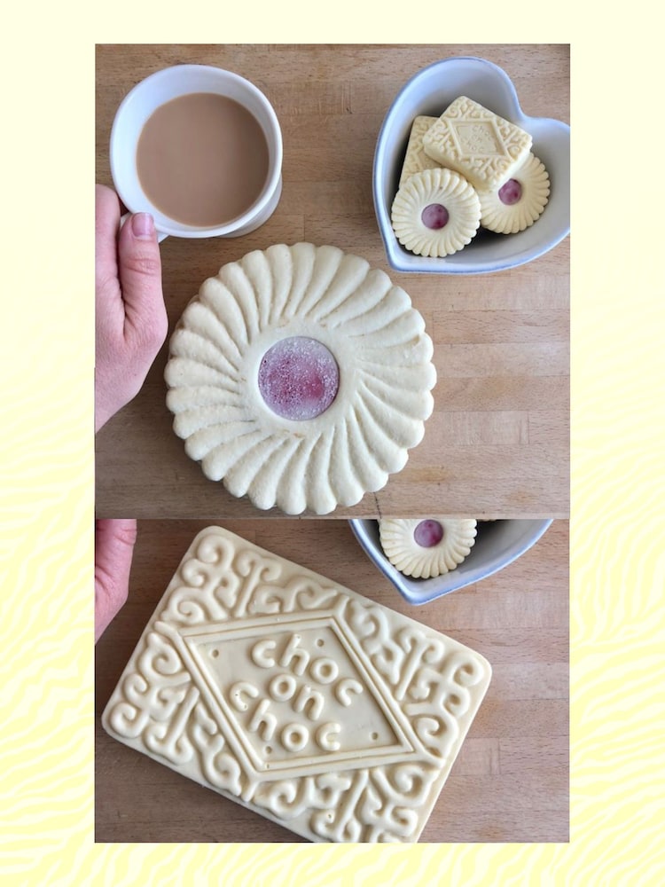 Choc on Choc Giant Jammy Ring and Custard Cream Shaped Chocolate - Image 2 of 2
