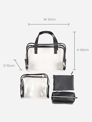 Set of 4 Clear Makeup Bags - Image 3 of 5
