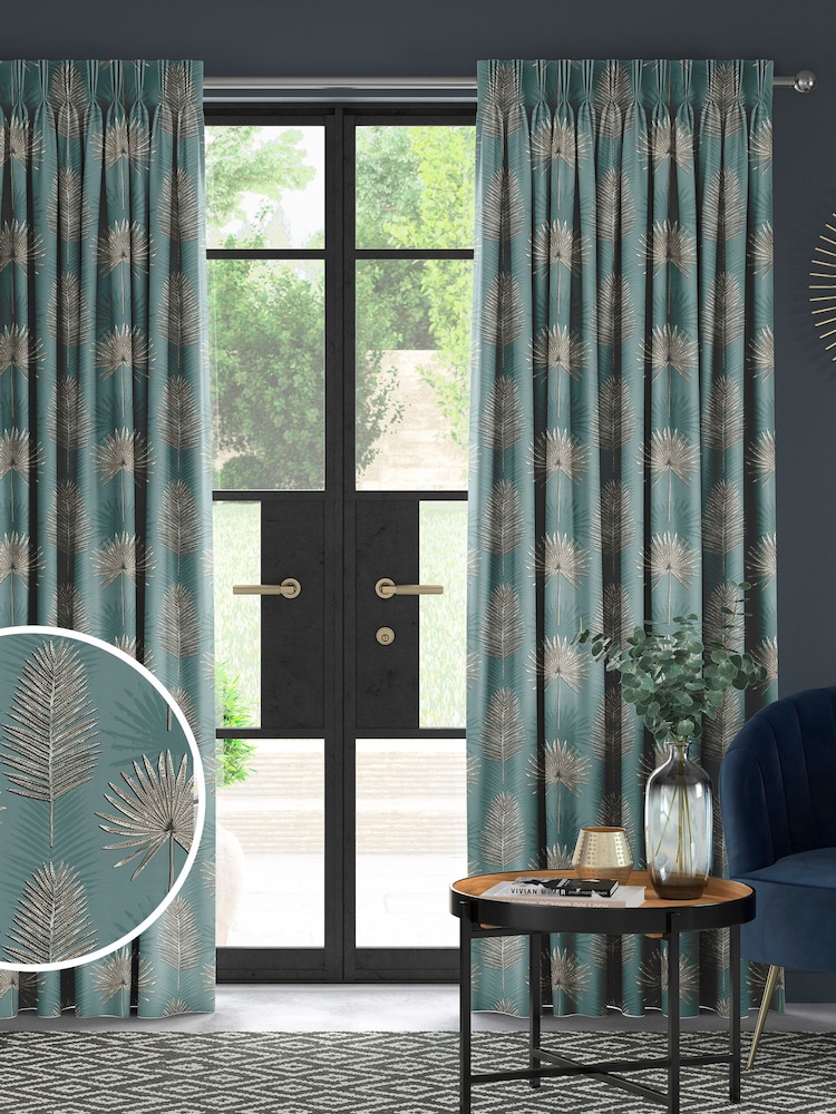Forest Green Sellus Made To Measure 100% Cotton Curtains - Image 1 of 9
