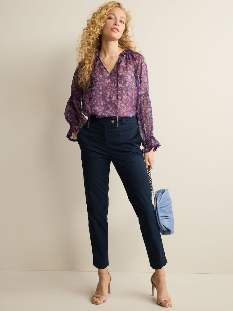 Navy Blue The Ultimate Cotton Rich Chino Trousers - Image 1 of 4