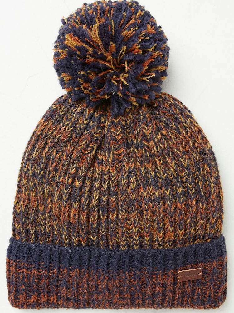 FatFace Blue James Twisted Beanie - Image 1 of 2