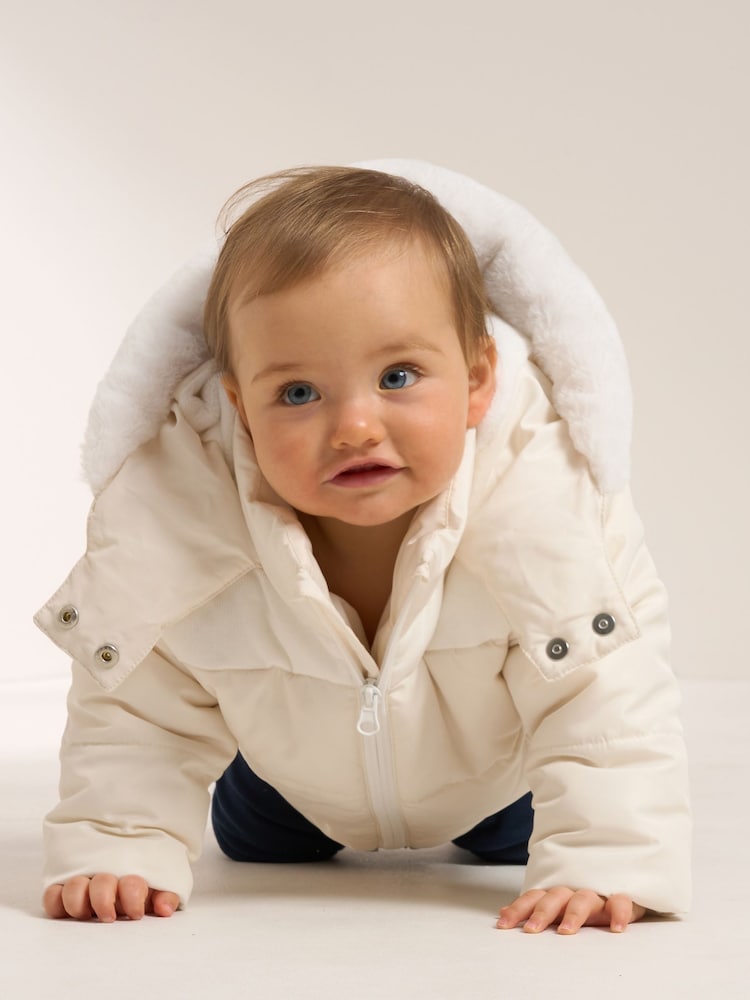 Truly Baby Natural Padded Coat - Image 1 of 3 Truly Baby Natural Padded Coat - Image 1 of 3