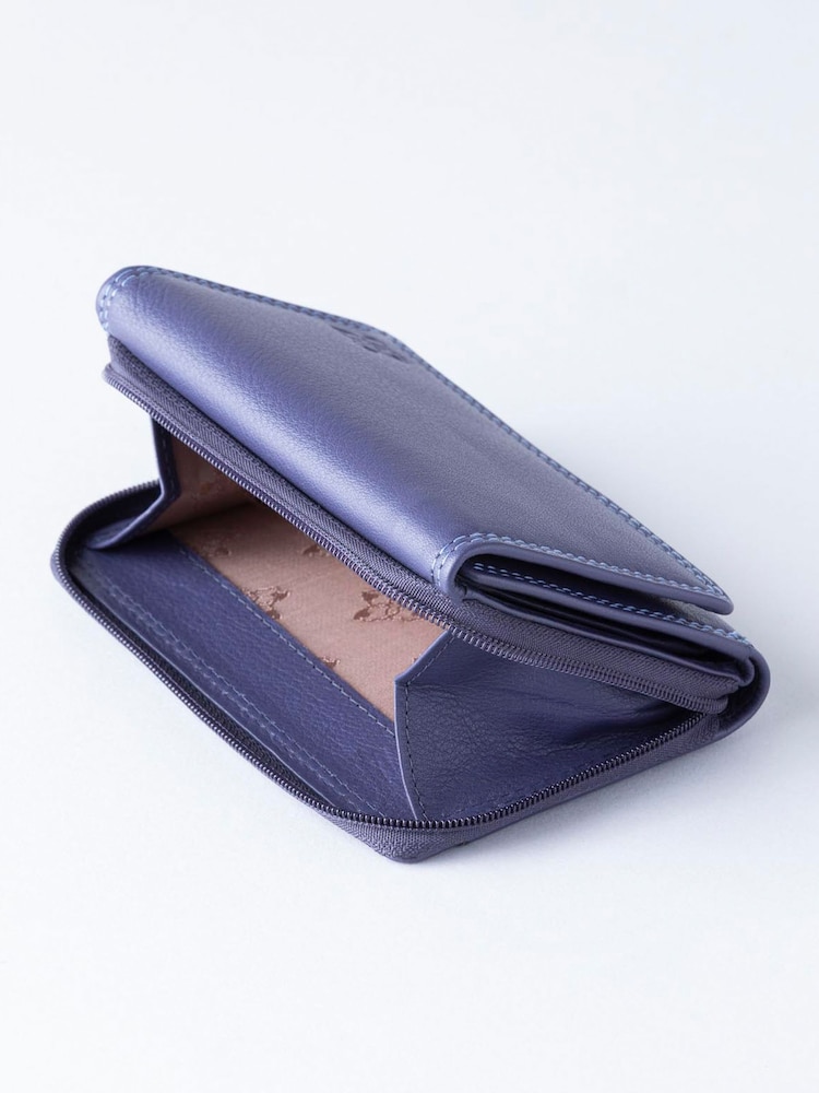 Lakeland Leather Purple Small Purse - Image 4 of 5