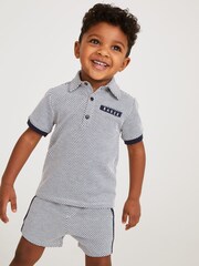Baker by Ted Baker Blue Polo and Short Set - Image 1 of 9