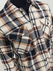 JACK & JONES White Check Utility Button Up Overshirt - Image 5 of 5