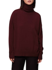 Whistles Red Cashmere Roll Neck Jumper - Image 1 of 4