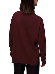 Whistles Red Cashmere Roll Neck Jumper - Image 2 of 4