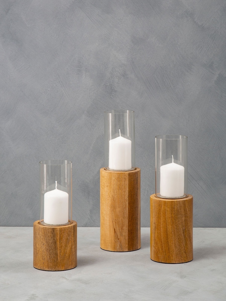 Fifty Five South Natural Hurricane Candle Holder - Image 1 of 1