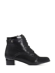Pavers Black Lace-Up Ankle Boots - Image 1 of 5