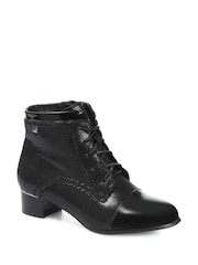 Pavers Black Lace-Up Ankle Boots - Image 2 of 5