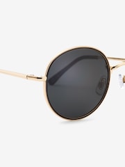 Silver/Black Polarized Round Sunglasses - Image 6 of 6