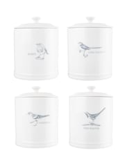 Mary Berry Set of 3 White Garden Birds Canisters - Image 2 of 2