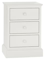Bentley Designs White Ashby 3 Drawer Bedside Table - Image 2 of 4