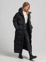 Superdry Black Studios Super Long Duvet Puffer Coat - Image 3 of 3