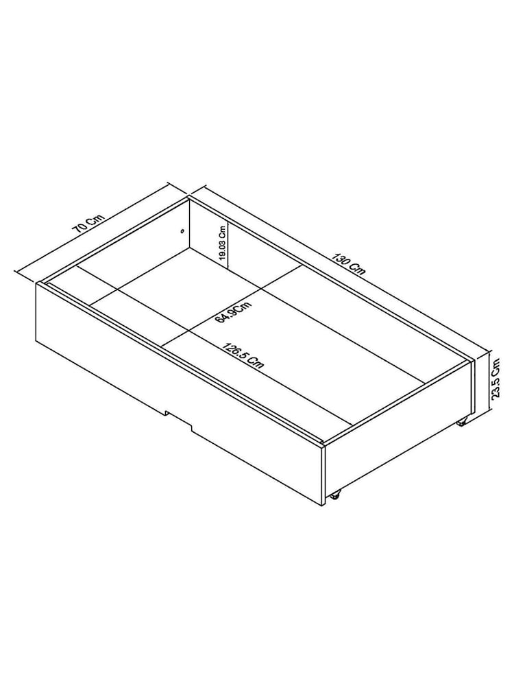 Bentley Designs Cotton Grey Ashby Under Bed Storage Drawer - Image 3 of 3