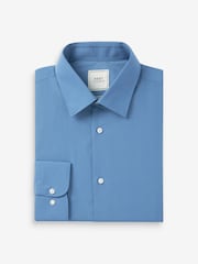 Сумеречно-синий - Зауженный крой, прямые манжеты - Easy Care Single Cuff Smart Shirt - Image 5 of 8