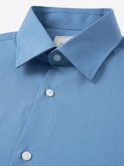 Сумеречно-синий - Зауженный крой, прямые манжеты - Easy Care Single Cuff Smart Shirt - Image 6 of 8