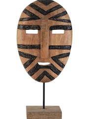 Fifty Five South White Bantu Tribal Wooden Ornaments Sculpture - Image 2 of 4