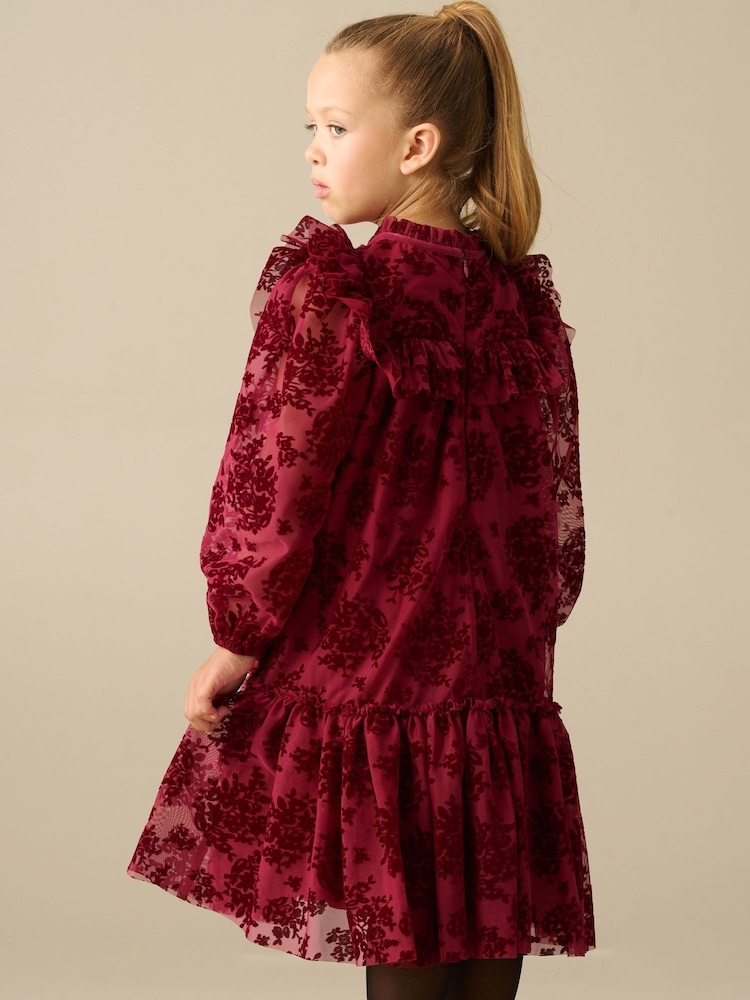 Angel & Rocket Red Nova Flocked Mesh Dress - Image 2 of 4