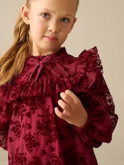 Angel & Rocket Red Nova Flocked Mesh Dress - Image 3 of 4