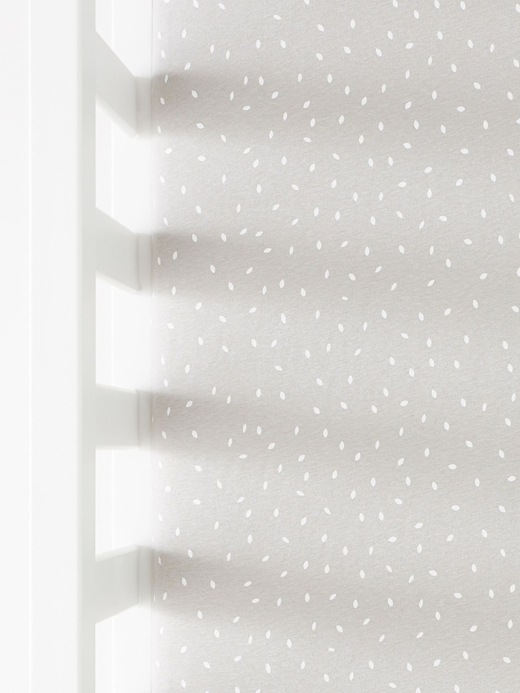 The Little Green Sheep Grey Rice Print Fitted Sheet - Image 3 of 3