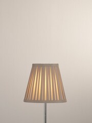 Searchlight Grey Belle Pleated Lamp Shade - Image 1 of 4