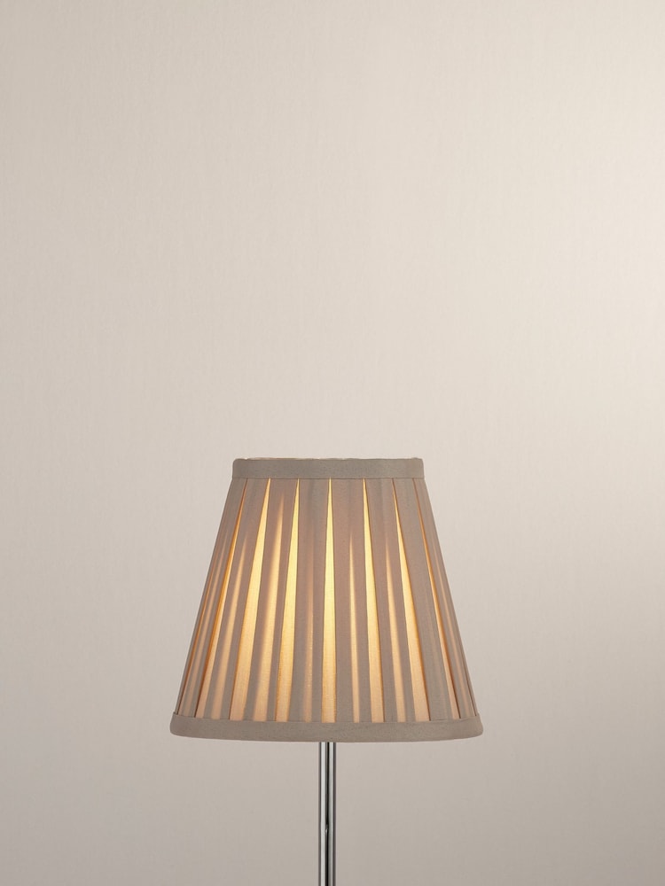 Searchlight Grey Belle Pleated Lamp Shade - Image 1 of 4