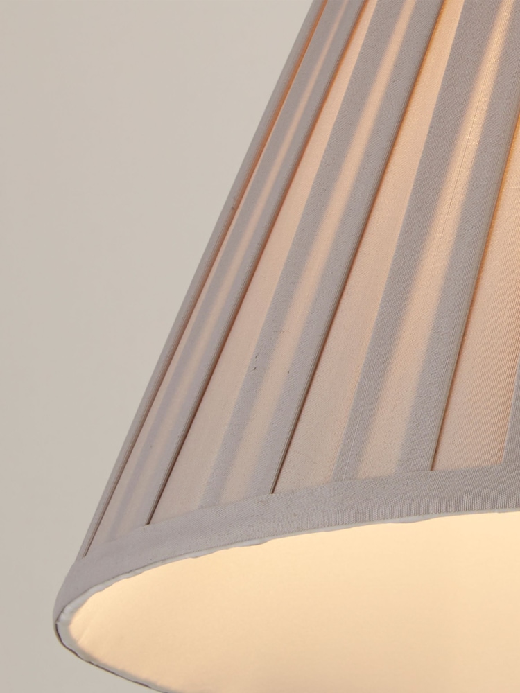 Searchlight Grey Belle Pleated Lamp Shade - Image 2 of 4