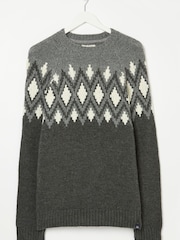 FatFace Grey Illing Crew Jumper - Image 4 of 4