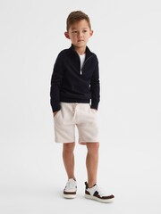 Reiss Cream Henry Drawstring Jersey Shorts - Image 1 of 6