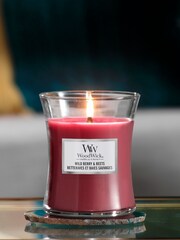 Woodwick Purple Medium Hourglass Wild Beets Candle - Image 1 of 2