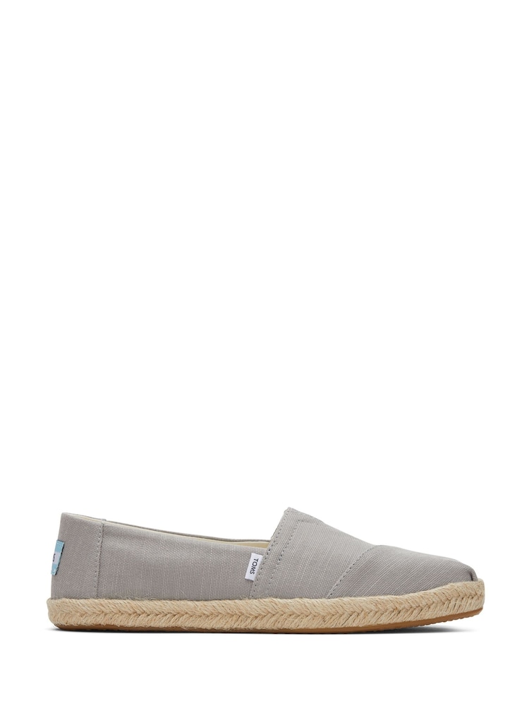 Серый - туфли из саржи Toms Vegan Alpargata Drizzle - Image 1 of 6