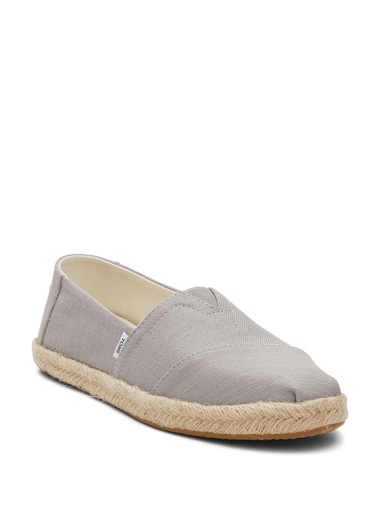 Серый - туфли из саржи Toms Vegan Alpargata Drizzle - Image 2 of 6