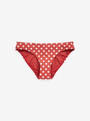 Terracotta Spot High Leg Roll Top Bikini Bottoms - Image 3 of 3