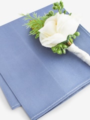 Blue Pocket Square & Corsage Set - Image 3 of 3