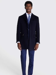 MOSS Blue Epsom Overcoat - Image 2 of 4
