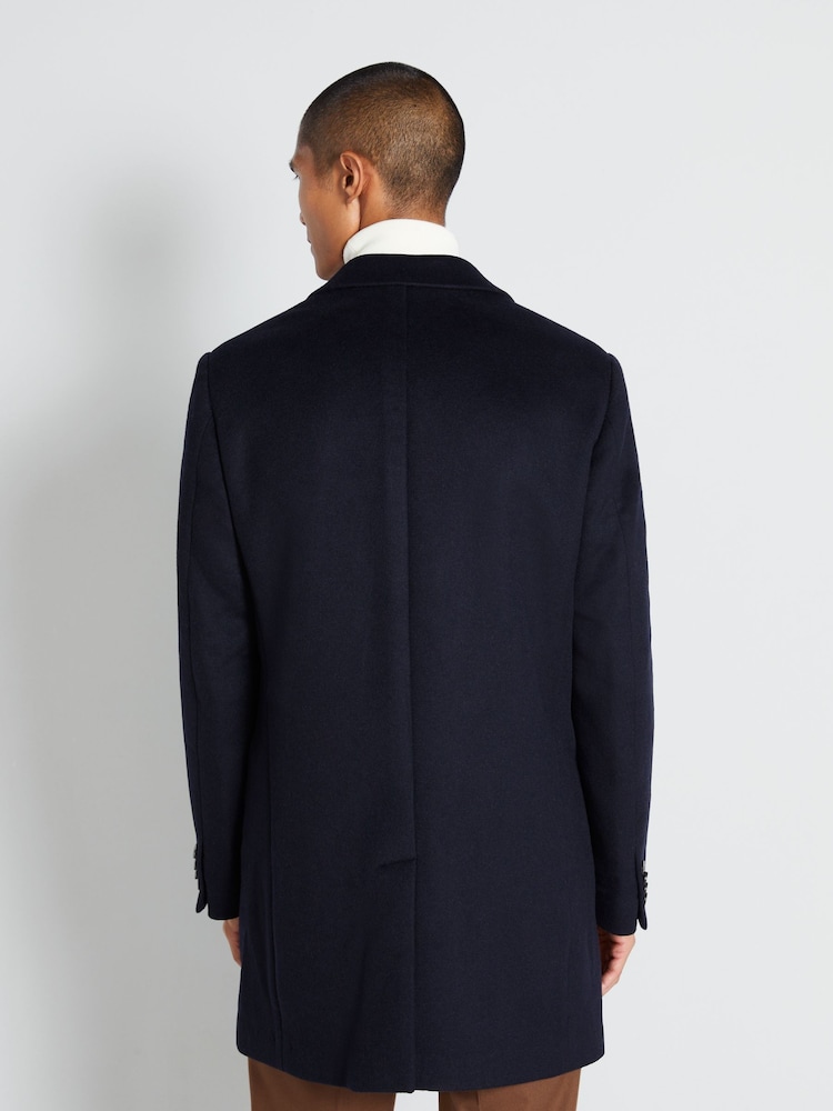 MOSS Blue Epsom Overcoat - Image 4 of 4 MOSS Blue Epsom Overcoat - Image 4 of 4