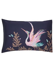 Sara Miller Blue Dancing Cranes 100% Cotton Pillowcases 2 Pack - Image 1 of 2