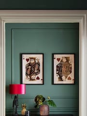 Monochrome Playing Card Framed Queen Wall Art - Image 2 of 4