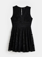 River Island Black Mini Lace Puff Skirt Dress - Image 5 of 5
