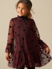 Rot mit Herzen - Angel & Rocket Neve Mesh Dress - Bild 7 von 8