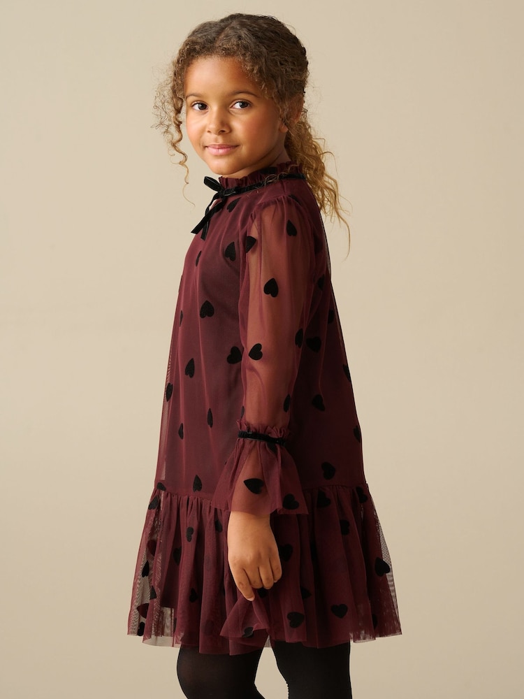 Rot mit Herzen - Angel & Rocket Neve Mesh Dress - Bild 8 von 8