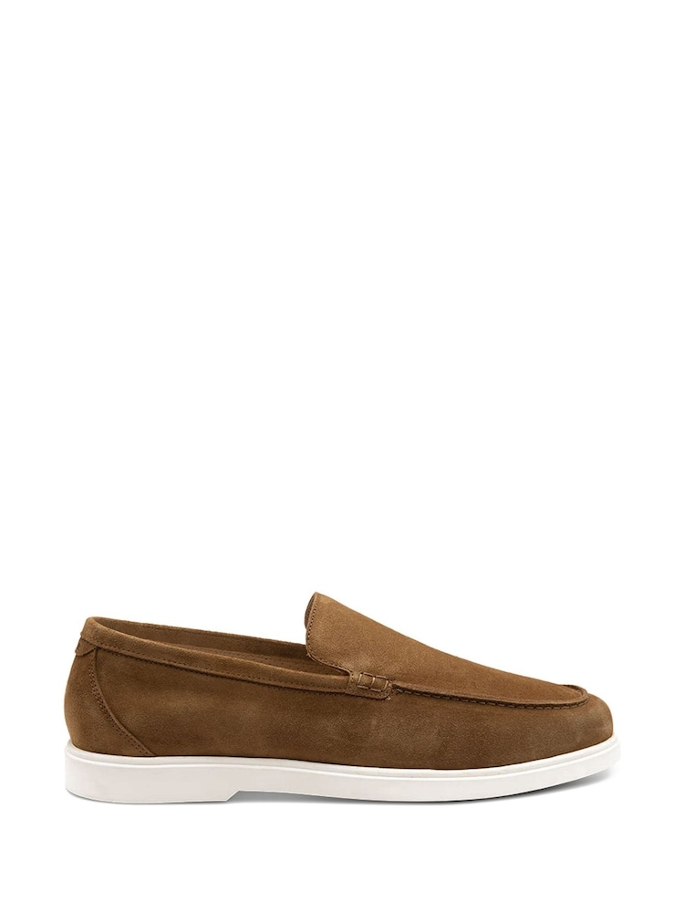 Loake Tuscany Suede Apron Natural Loafers - Image 1 of 5 Loake Tuscany Suede Apron Natural Loafers - Image 1 of 5